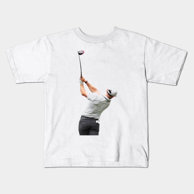 Rory Mcilroy Kids T-Shirt by zarafaart